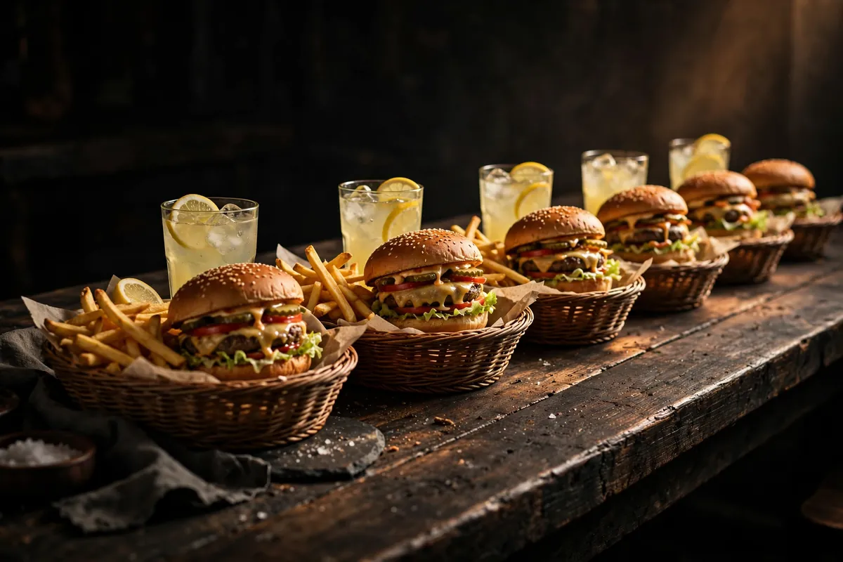 Burger party menu